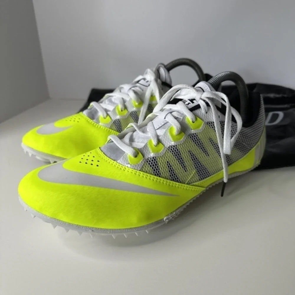 Men's NIKE RIVAL S Track & Field Shoes Size 11.5. Neon Yellow Green‎ New W/ Bag.